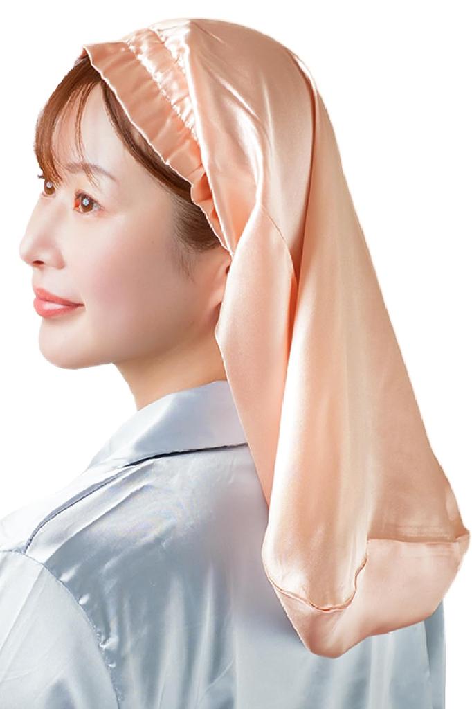 Beliora Silk Night Cap Silk with Hyaluronic by Hair Quality Improvement For Long and Short Shiny Hair with Just a Slip Numeric Pink (100% Acid)