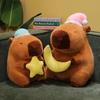 Cute Moon Star Sleeping Hat Capybara Cartoon Plush Toy For Children Gift