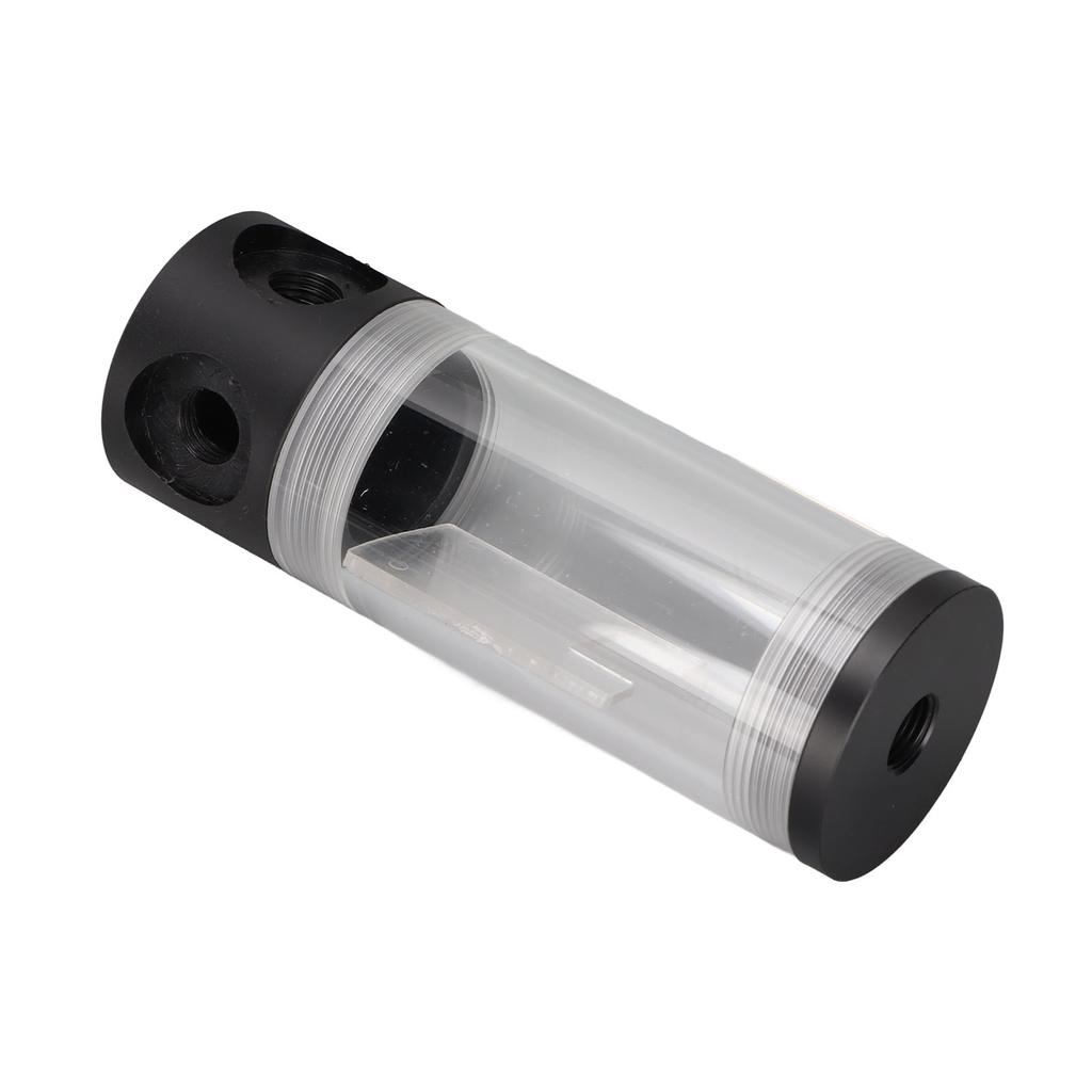 Water Cooling Reservoir 50mm 2.0in Diameter G1 4 Thread 4 Holes POM Material 14cm 5.5in CNC Processing PC Cooling Tank