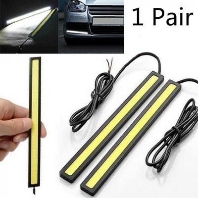 1 Paar wasserdichte 12 V DRL COB Lichtleiste weiß für Wohnwagen, Boot, Auto, LKW