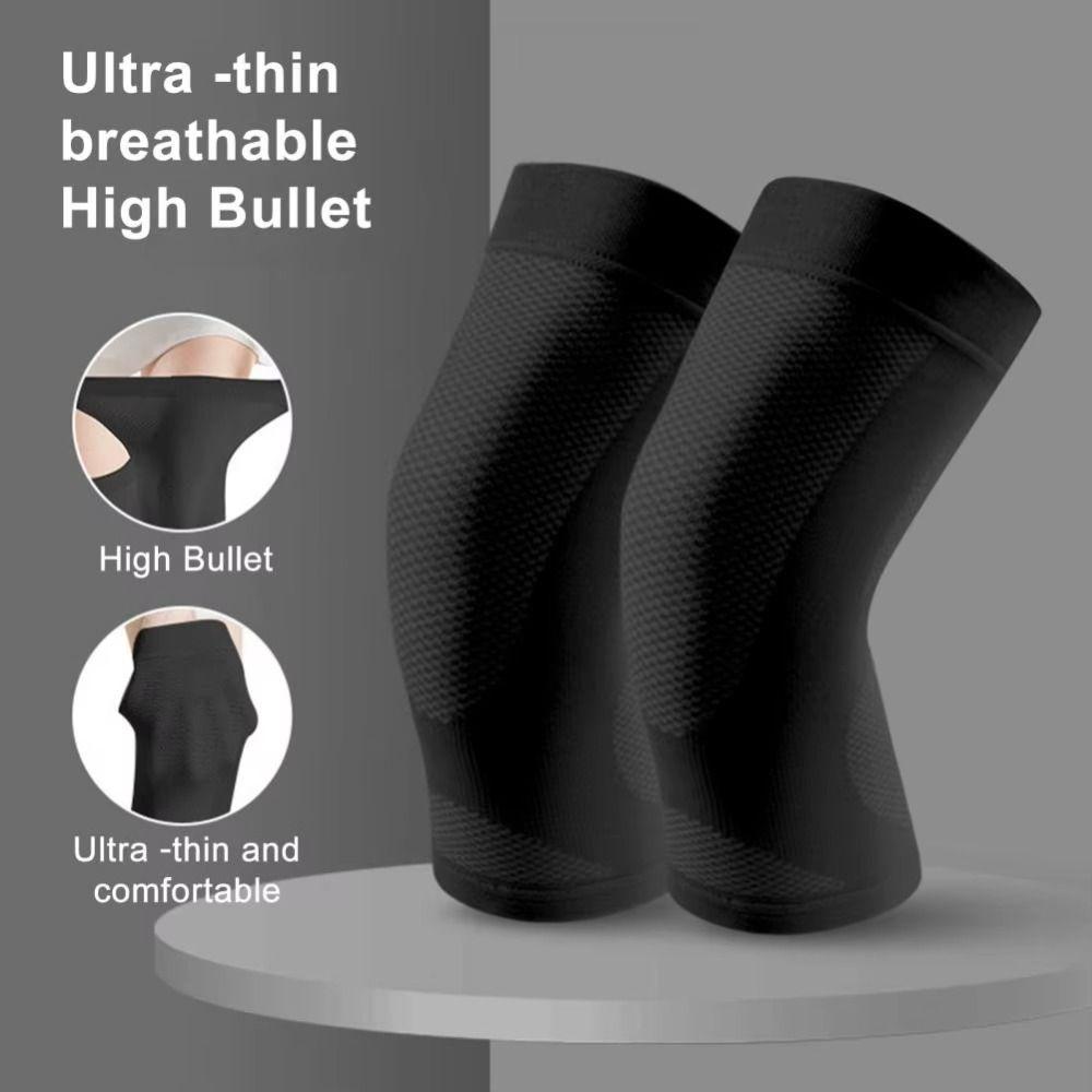 

Ultra Thin Breathable Knee Support Sleeves Nylon Compression Knee Sleeve Basketball Volleyball L розовый
