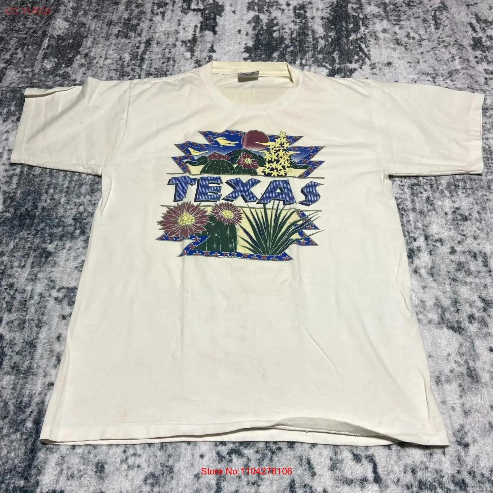 

Vintage All Sport Texas Cactus Floral Desert T Shirt Mens Size L vintage Washed Top For Everyday Wear Versatile Stretched Soft 5XL різнокольоровий