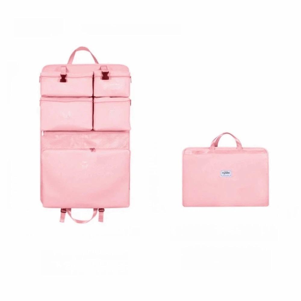 

Hanging Luggage Organizer Pouch Foldable Dustproof Suitcase Clothes Storage Bag Moisture-proof Large Capacity Packing Cubes рожевий