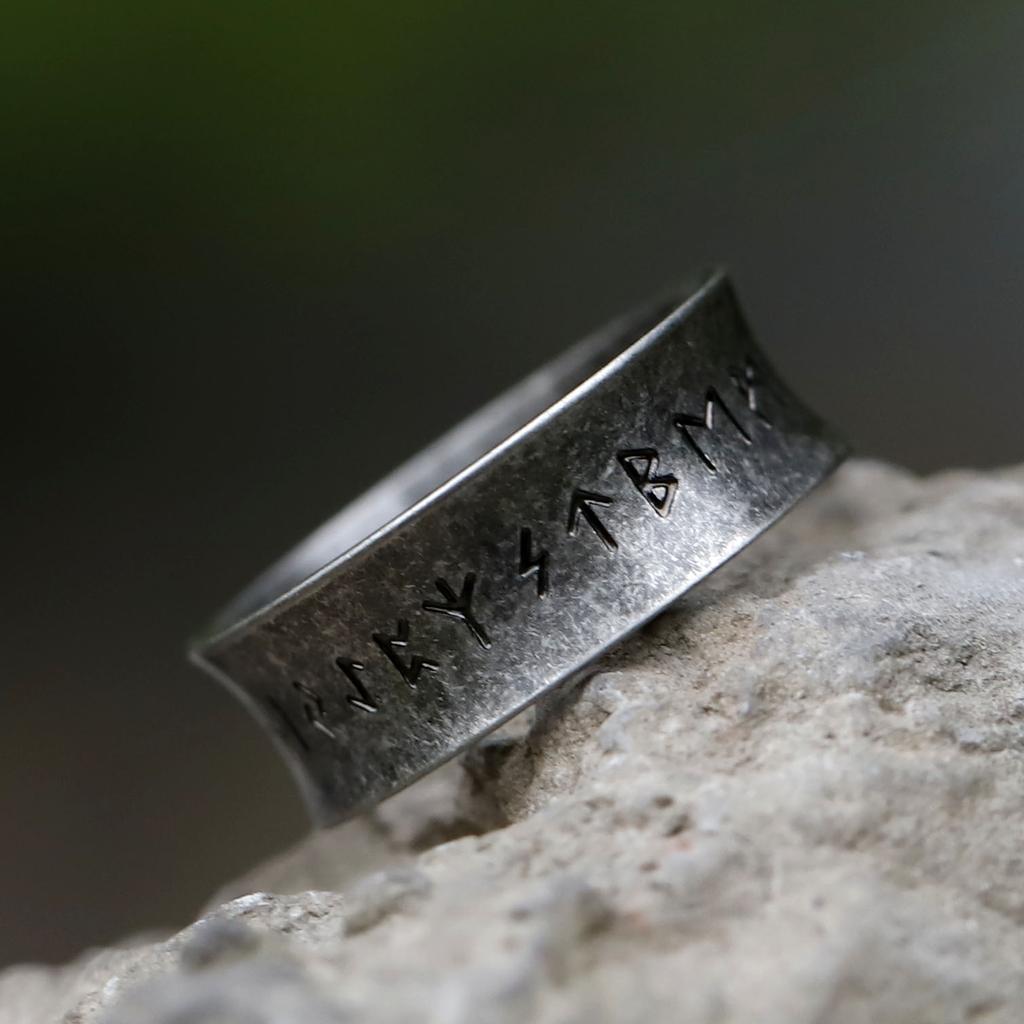 New Creative Design Stainless Steel Viking RUNE Ring Men Nordic Trinity Wedding Rings for gift Fashion Jewelry