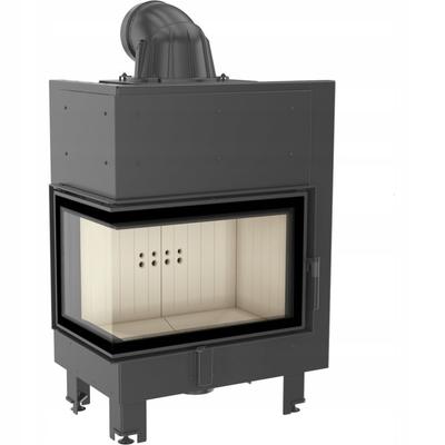 Steel Fireplace KRATKI MBM Left 10 kW Ø 200 Self Closing Door