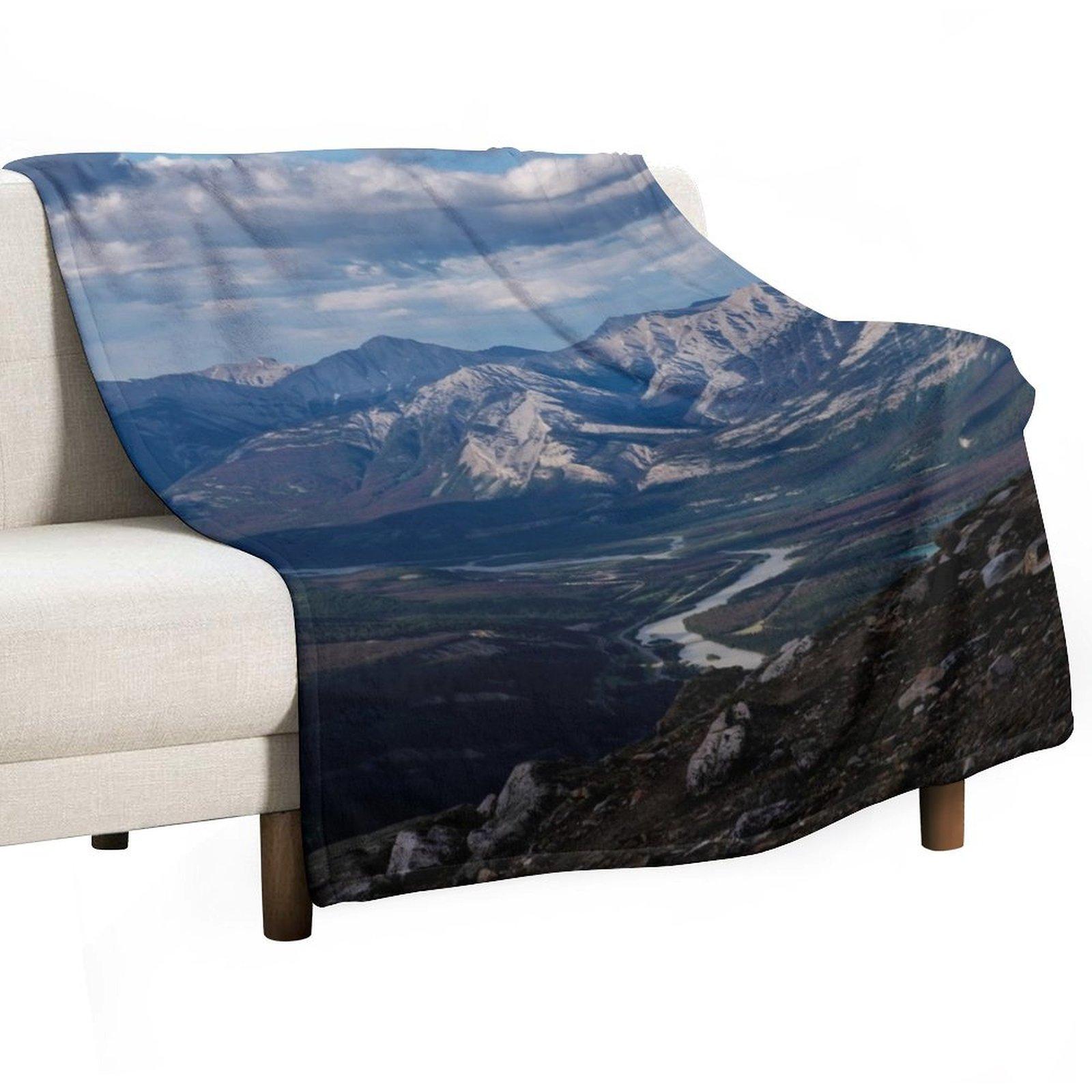 Canadian Rockies Throw Blanket Cute for sofa decorative Soft Big Blankets 30x40in