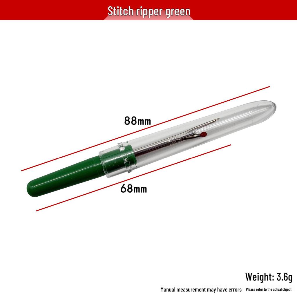 Small Seam Ripper with Sharp Cutting Knife and Plastic Handle for Cross-Stitch Sewing.