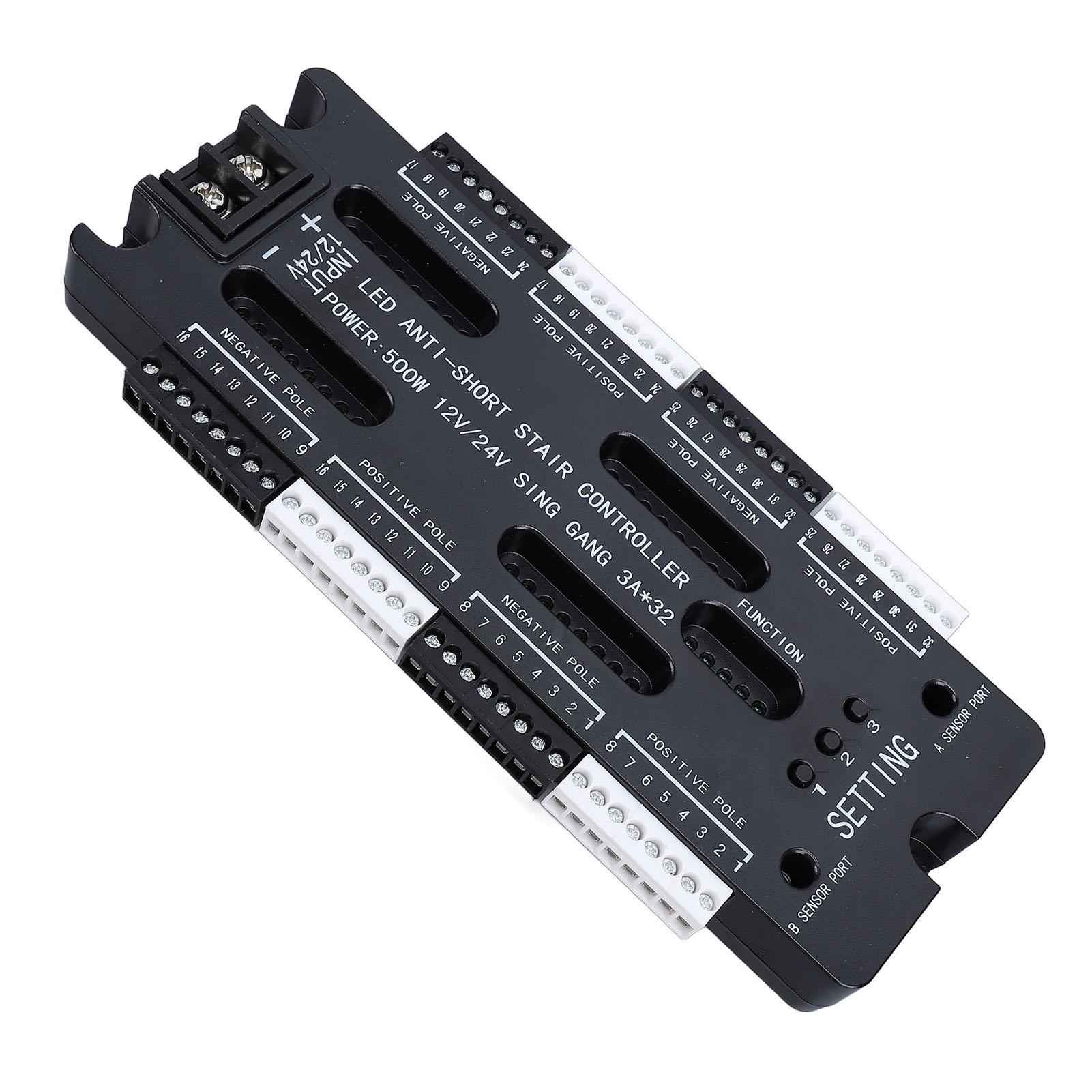 

Контроллер светодиодной подсветки лестницы Датчик движения 32 канала Защита от короткого замыкания Автоматический контроллер подсветки лестницы для