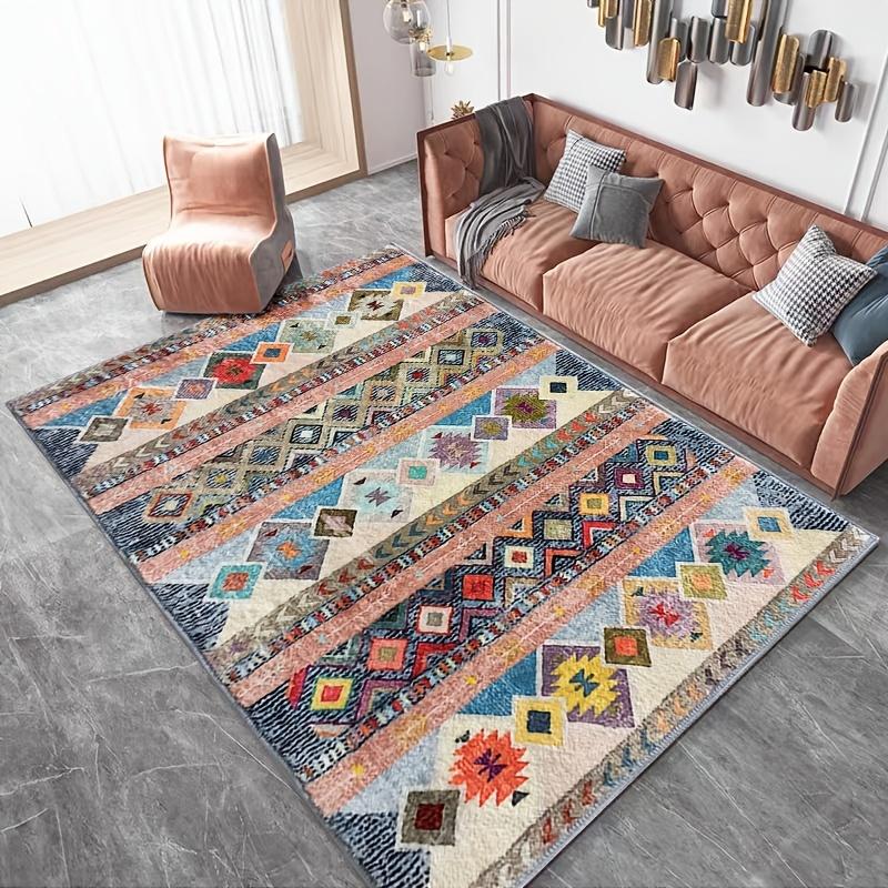 Luxusní retro koberec v bohémském stylu s národním motivem, retro perský styl, podlahová rohož k pohovce do obývacího pokoje, bytový koberec, bohémská rohožka