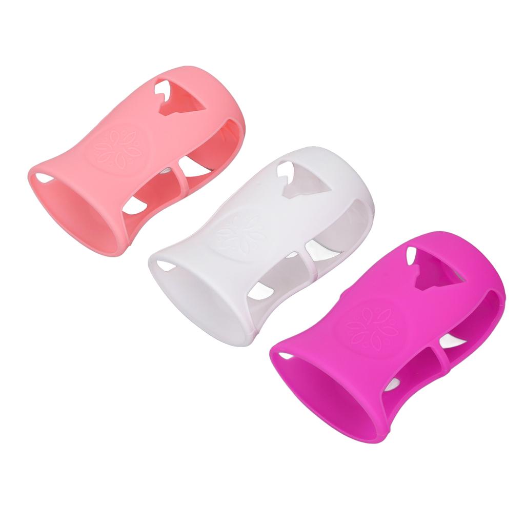 3pcs Bottle Silicone Sleeve Shatter Proof Silicone Bottle Cover Anti Flowing Sleeve for Glass Baby Bottles 8 Oz Series
