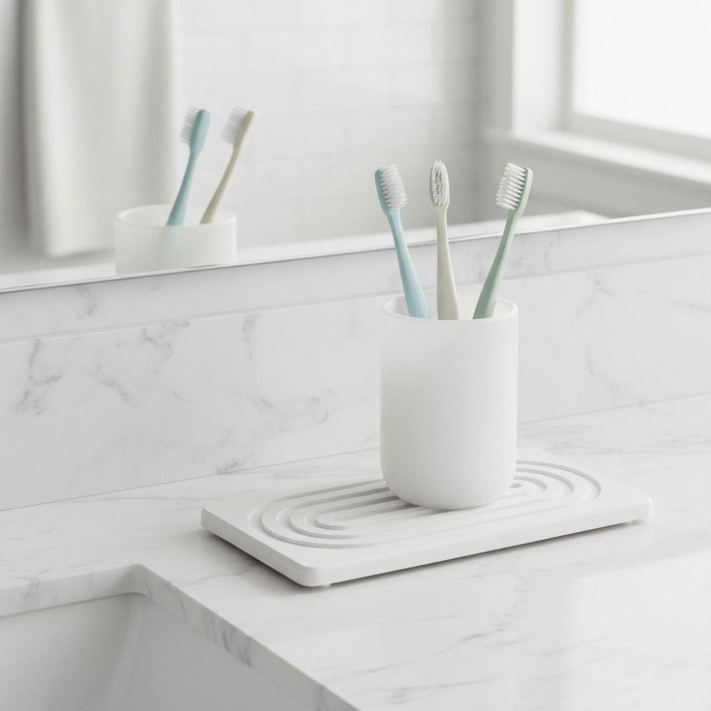 2 Piece Non Slip Diatom Mud Bathroom Tray Molds Resistant Moisture Wicking Tray Soap