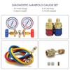 Refrigerant Pressure Gauge 3-channel Air Conditioning Diagnostic Manifold Pressure Gauge Kit Suitable for R134A R12 R22 R502