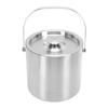Ice Bucket with Lid 3L Stainless Steel Double Wall Insulated Ice Bucket Wine Drink Container Holder for Beer Cocktail