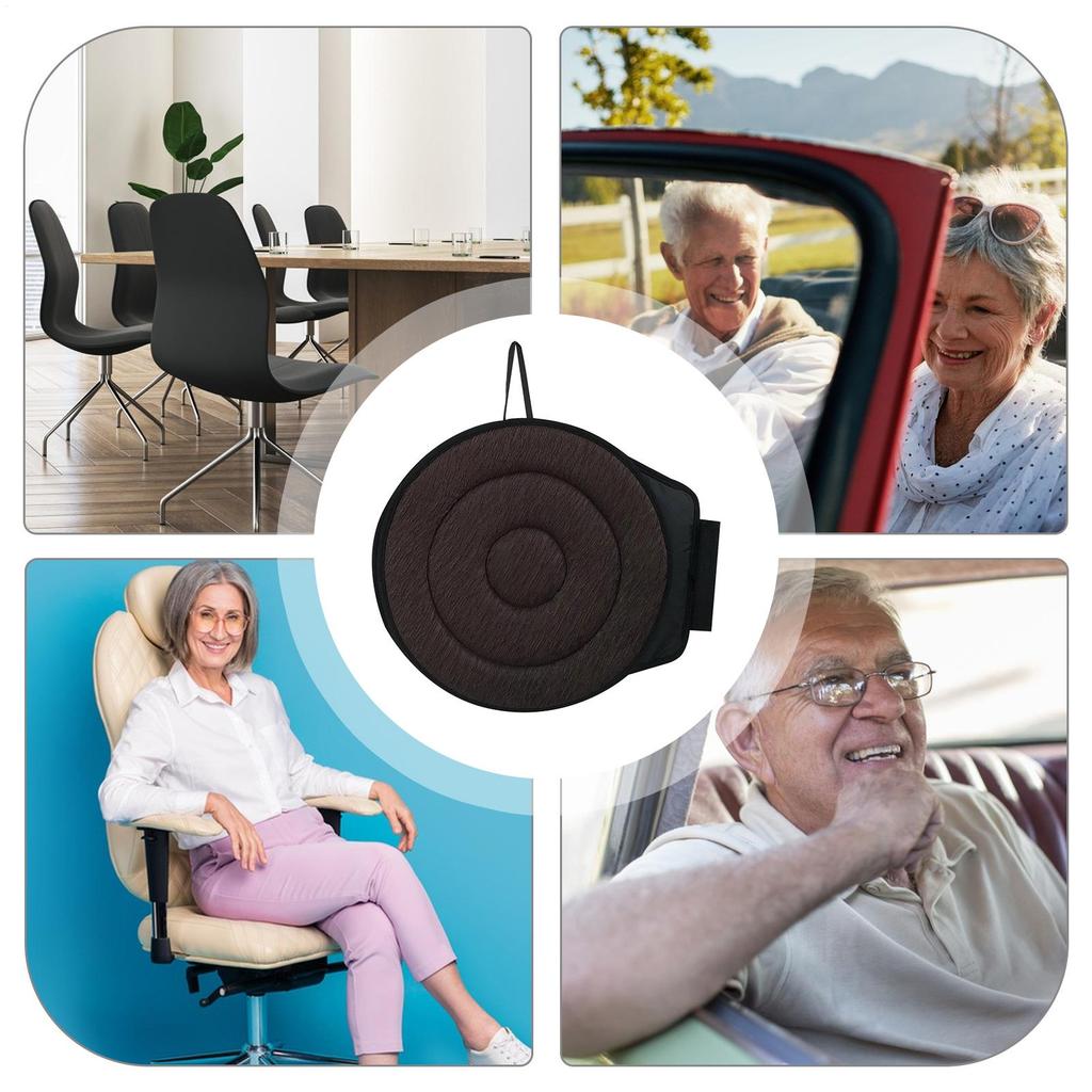 360 Degree Swivel Seat Cushion For Adults Elderly Portable Rotating Comfortable Driving Pregnant Office Use Automotive Cushion
