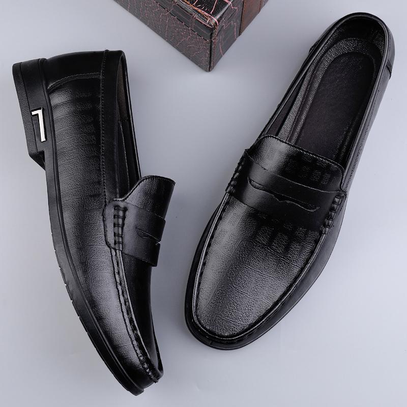 Genuine Leather Men Shoes Loafers Business Casual Leather Shoes Men Flat Shoes Comfortable Moccasins Men Footwear