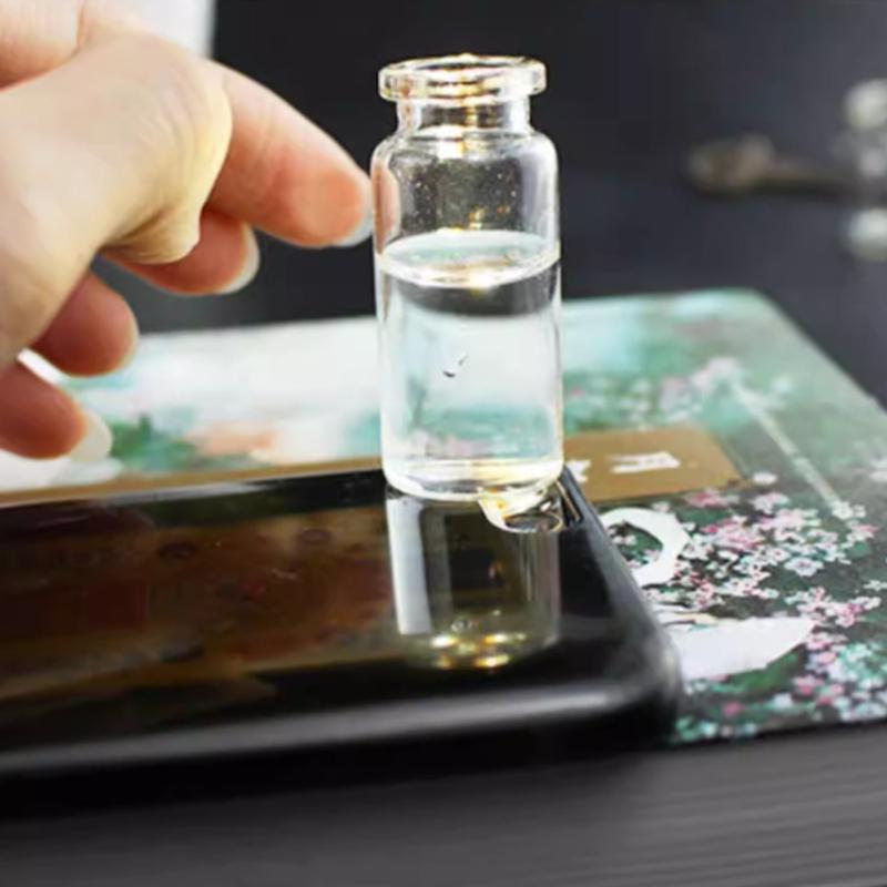 Furniture Decoration Subpackage Storage Flask Mini Small Capacity Transparent Glass Bottle Multi Purpose Cork Lid Glass Vial