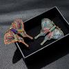 Rhinestone Butterfly Brooches For Women Beautiful Insect Pin 2 Colors Available Vintage Fashion Winter Accessories