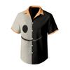 Men's Casual Short Sleeve Shirt with Halloween Print for Parties and Everyday Wear