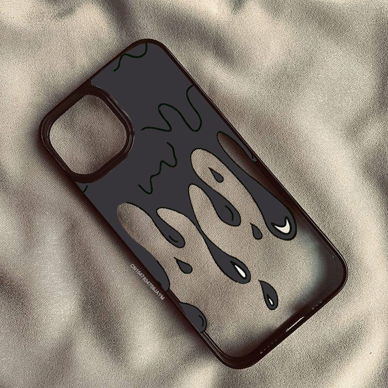 Lustige Farbe Graffiti Kunst Handyhülle Für iPhone 16 14 13 15 12 Mini 11 Pro Max XS XR 7 8Plus INS Flamme Stoßfest Klar Hartschalenabdeckung