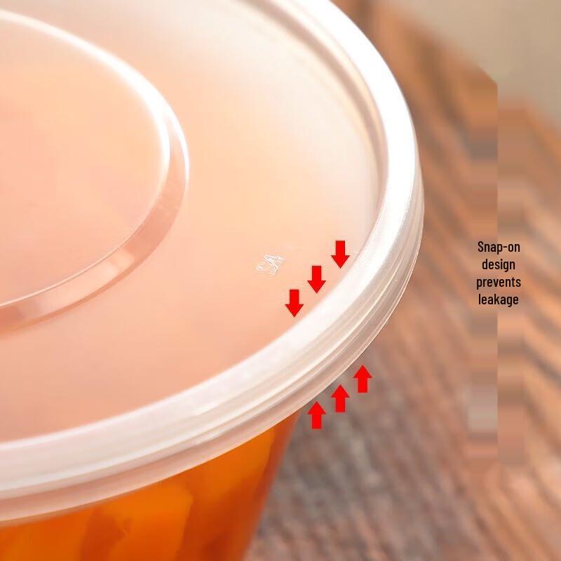 Disposable Round Plastic Food Containers with Lids