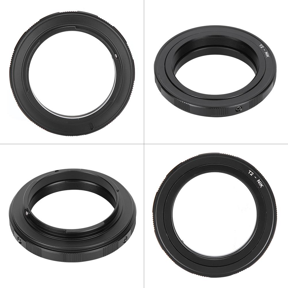 Δακτύλιος Προσαρμογής Φακού από Κράμα Αλουμινίου Fikaz για Φακό με Βάση T2 για Να Ταιριάζει σε Κάμερα με Βάση Nikon F