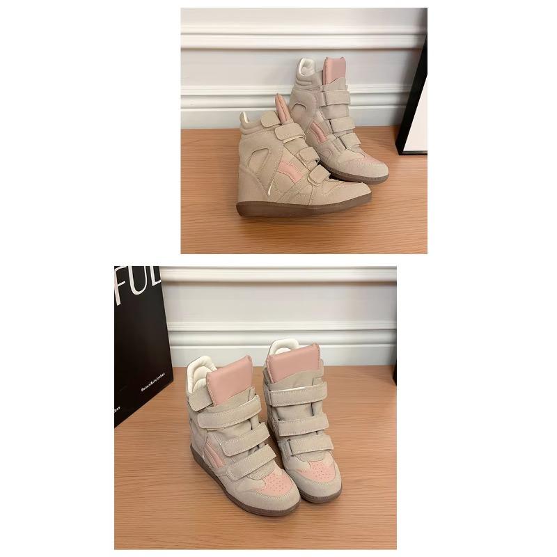 Tacones Mujer Zapatillas de Gancho y Bucle Altas Otoño Invierno Casual Zapatos Deportivos Botines Mujer