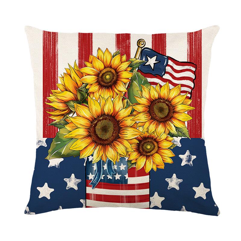Linen Printed Pillow Cover Home Living Room Decoration Pillow Cover Bedroom Cushion Cover