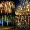 Solar Led Light Outdoor Meteor Shower Rain Lights Waterproof Garden Decor Outdoor Street Garland New Year Christmas Decoration