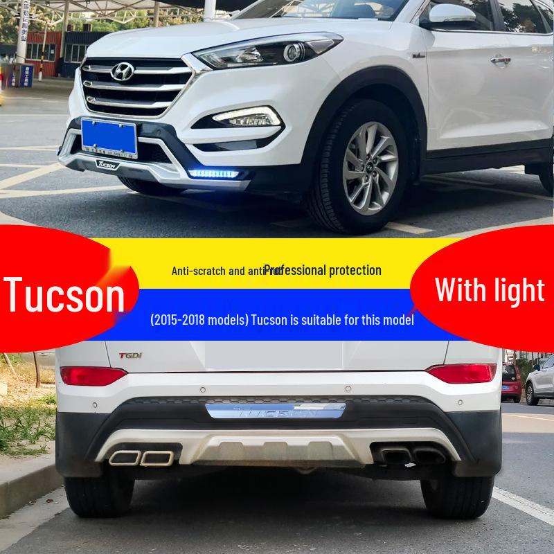 15-18 Hyundai Tucson Bumper Guard with Decorative Anti-Collision Bars