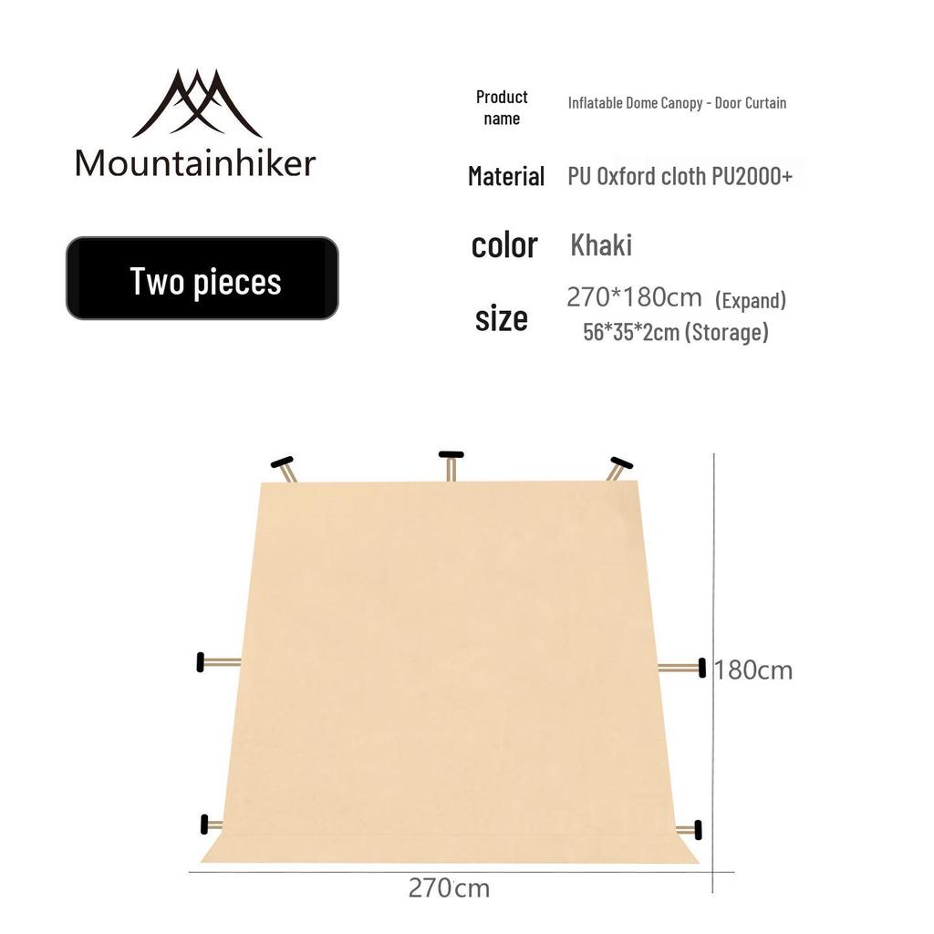 Inflatable Dome Canopy: Oxford Cloth, Silver-Coated, Sun-Protected, No-Assembly Camping Tent