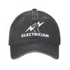 Personalized Cotton Electrician Baseball Cap Hip Hop Women Mens Adjustable Engineer Electrical Power Dad Hat Autumn