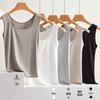 Square Neck Ribbed Racerback Crop Tank Top - Women's Plus Size Sleeveless Outerwear, Anti-Exposure, TikTok Trend.