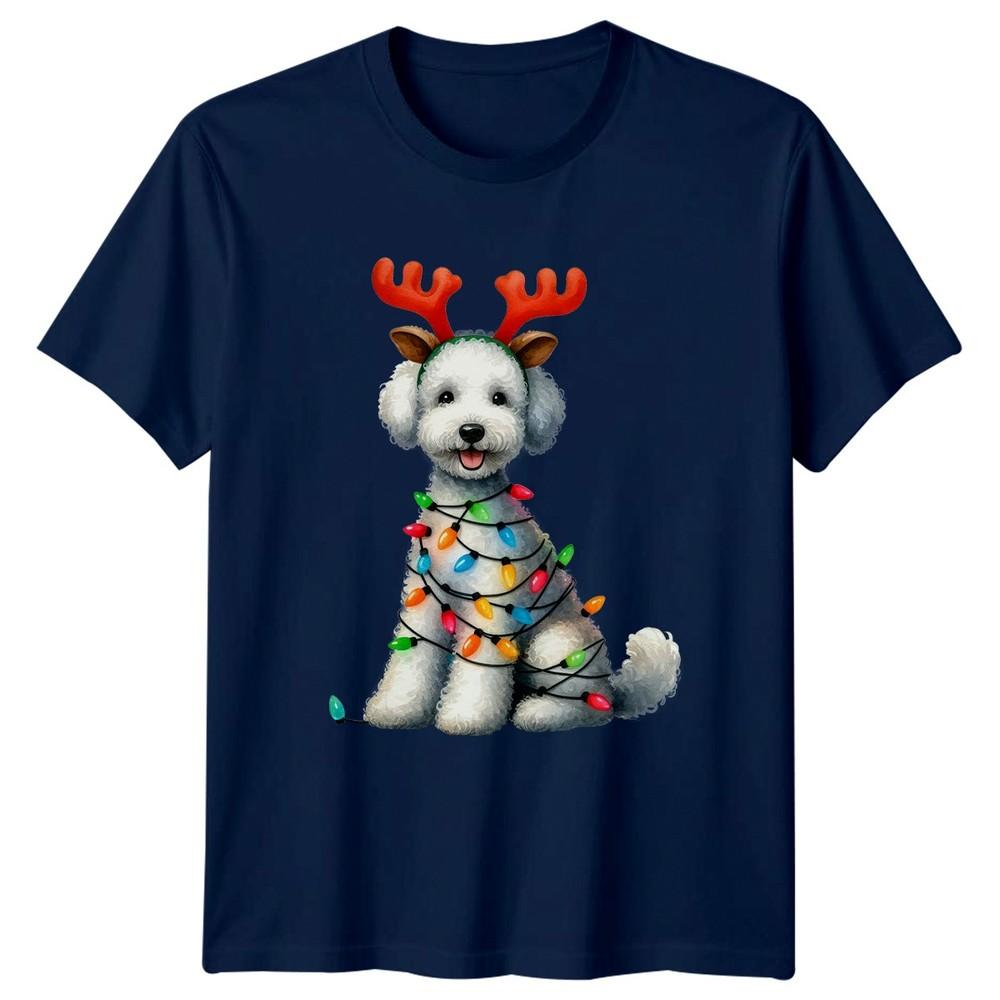 Christmas Dog Reindeer Antlers Holiday Unisexs TShirt Unisexs Tee Graphic Unisex