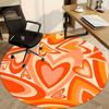 1pc Heart Love Office Round Area Rug, Indoor Mat Suitable For Office, Under Office Chairs Bedroom Living Room Home Decor, Room Deco 178