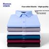 ROMON Men's Long-Sleeve Shirt, Wrinkle-Resistant, Autumn New Arrival, Middle-Aged And Young Professional Work Uniform, High-Elastic Dress Shirt C801