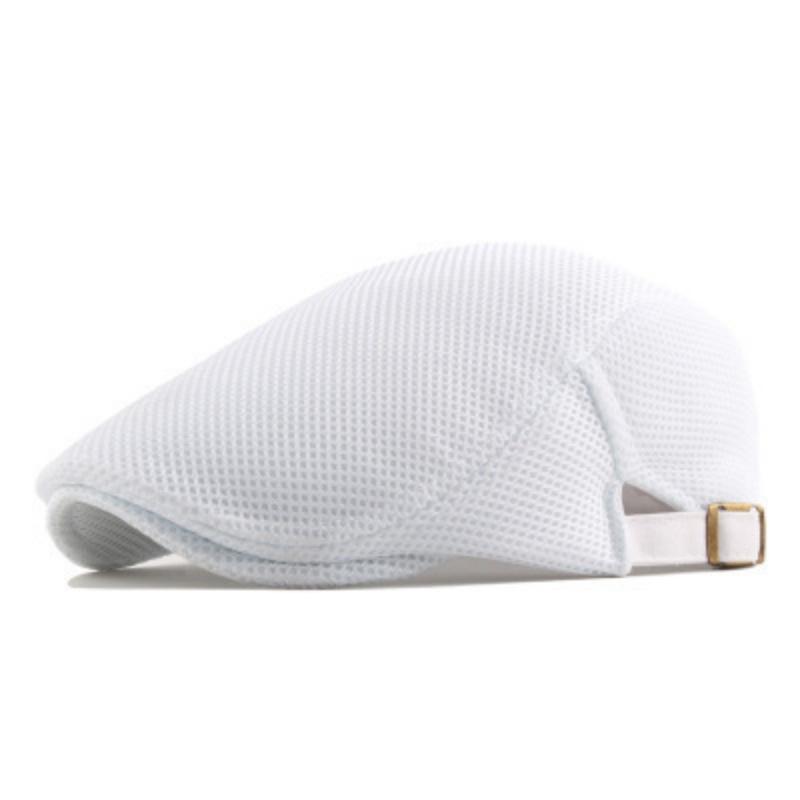 Men Mesh Newsboy Caps British Painters Hats Spring and Summer Ventilate Berets Adjustable Flat Cap Hip Hop Berets