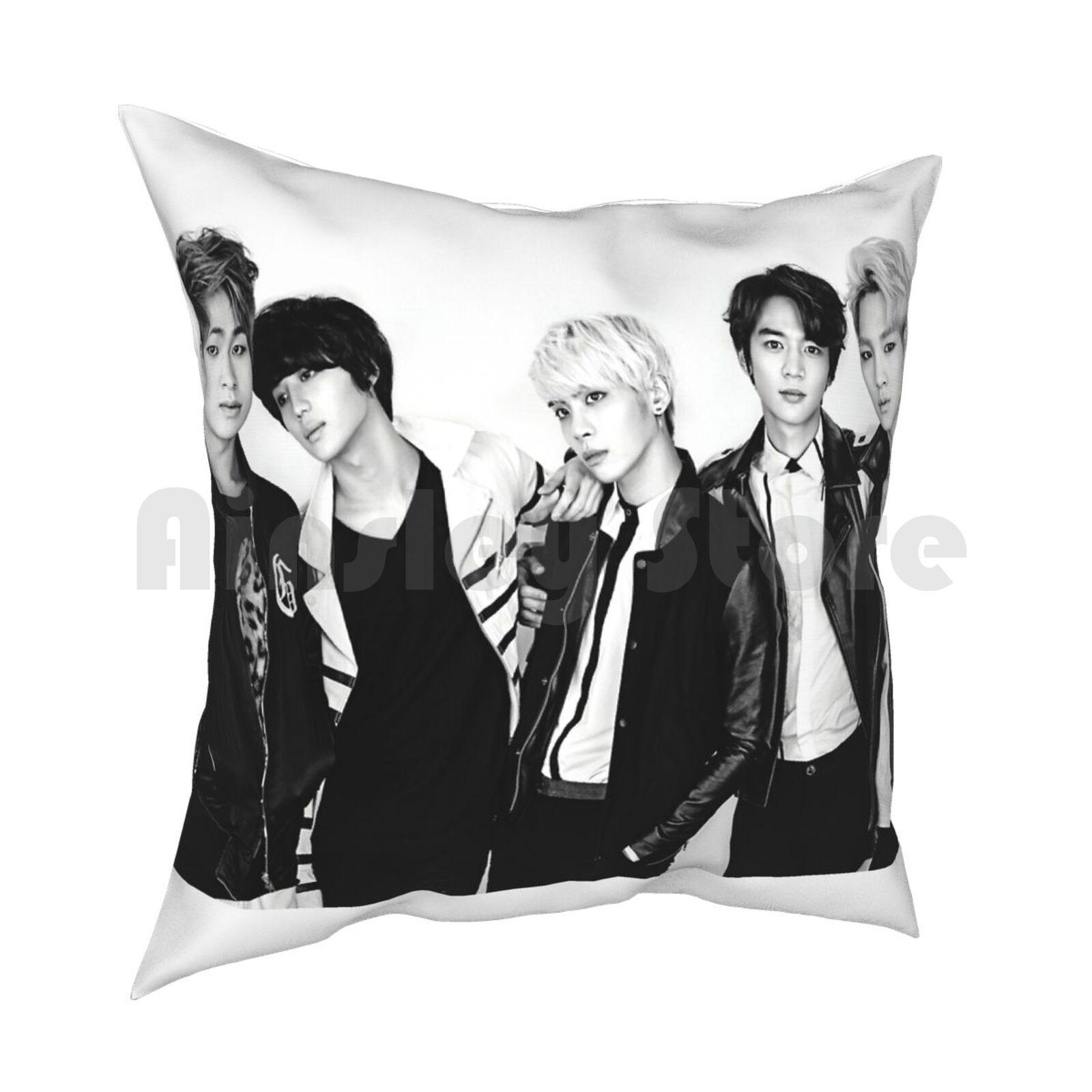 Shinees Back Pillow Case Printed Home Soft Throw Pillow Shinee Kpop K Pop Korean Music Taemin Minho Onew Key Jonghyung 30x30cm 12x12in