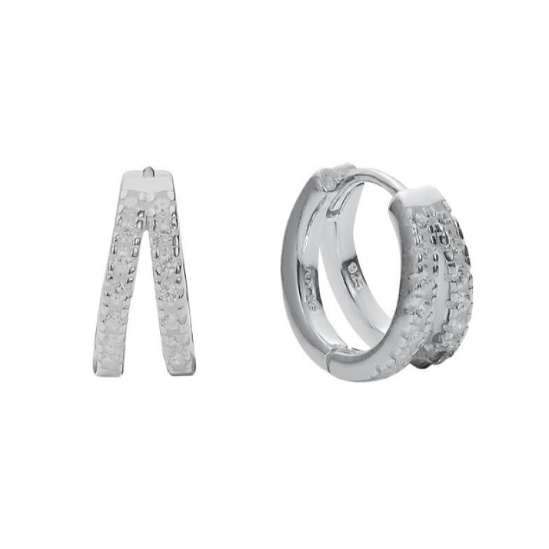 Verte 925 Silver   Dew Earring Epais Lien deux.Silver.205