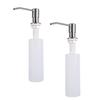 2 Sets Soap Dispenser for Kitchen Sink 304 Stainless Steel Built in Soap Dispenser Countertop Pump Head with 300ML