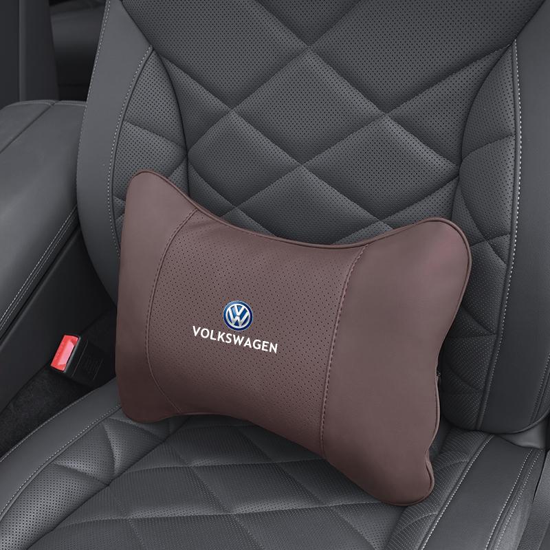Car Tire Valve/ Car Headrest/Lumbar Support Auto Neck Pillow Waist Cushion For VW GTI Polo Golf MK7 Passat B6 Tiguan Jetta T-ROC