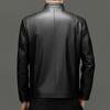 Sheepskin Leather Jacket Men's Autumn New Stand-up Collar Leather Jacket Business Casual Jacket Top