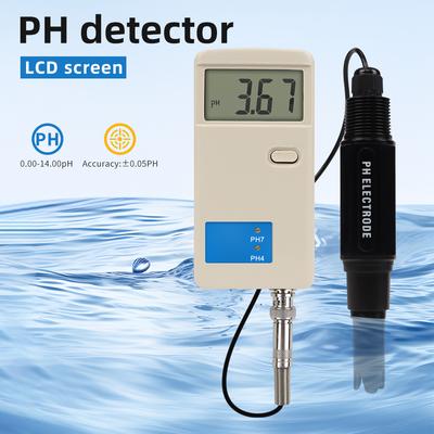 Portable Digital PH Meter PH-012 High Precision pH Tester Water Quality Detector 0.00-14.00pH Analyzer for Lab Water Hydroponics