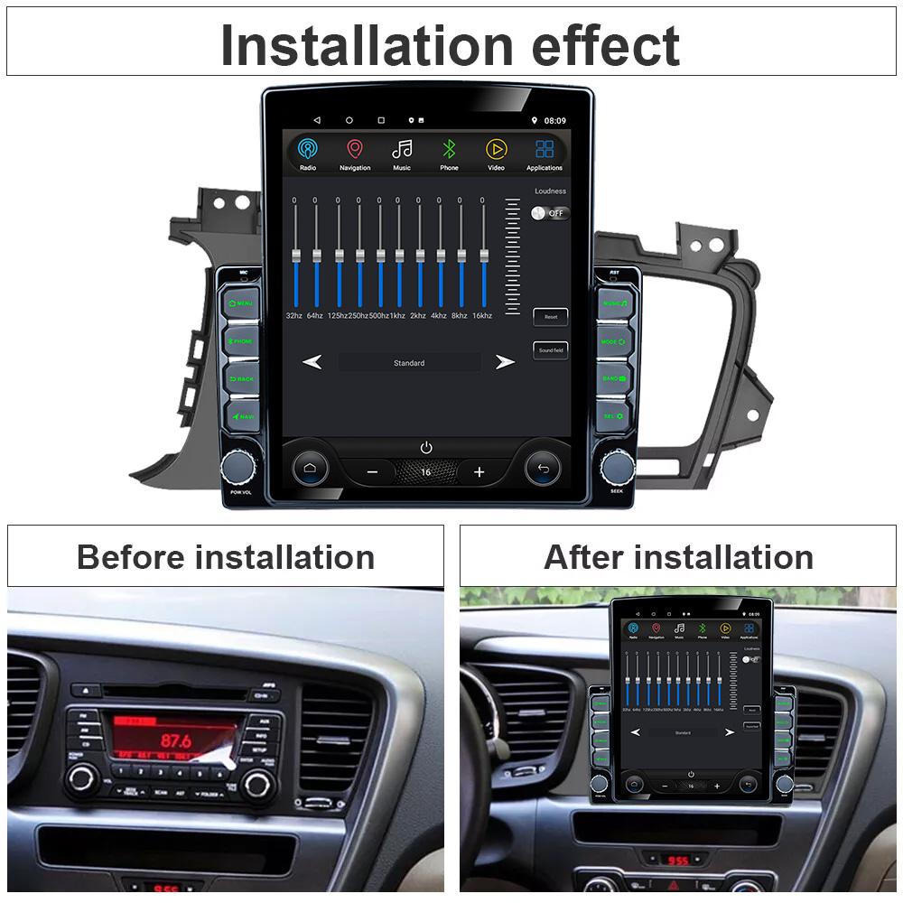 9.7" Vertical Style Tesla Screen Android KIA Optima K5 2011-2014 Multimedia Video Player Navigation GPS Carplay Screen 2din
