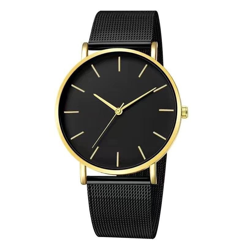 Men's Casual Large Dial Mesh Band Quartz Watch