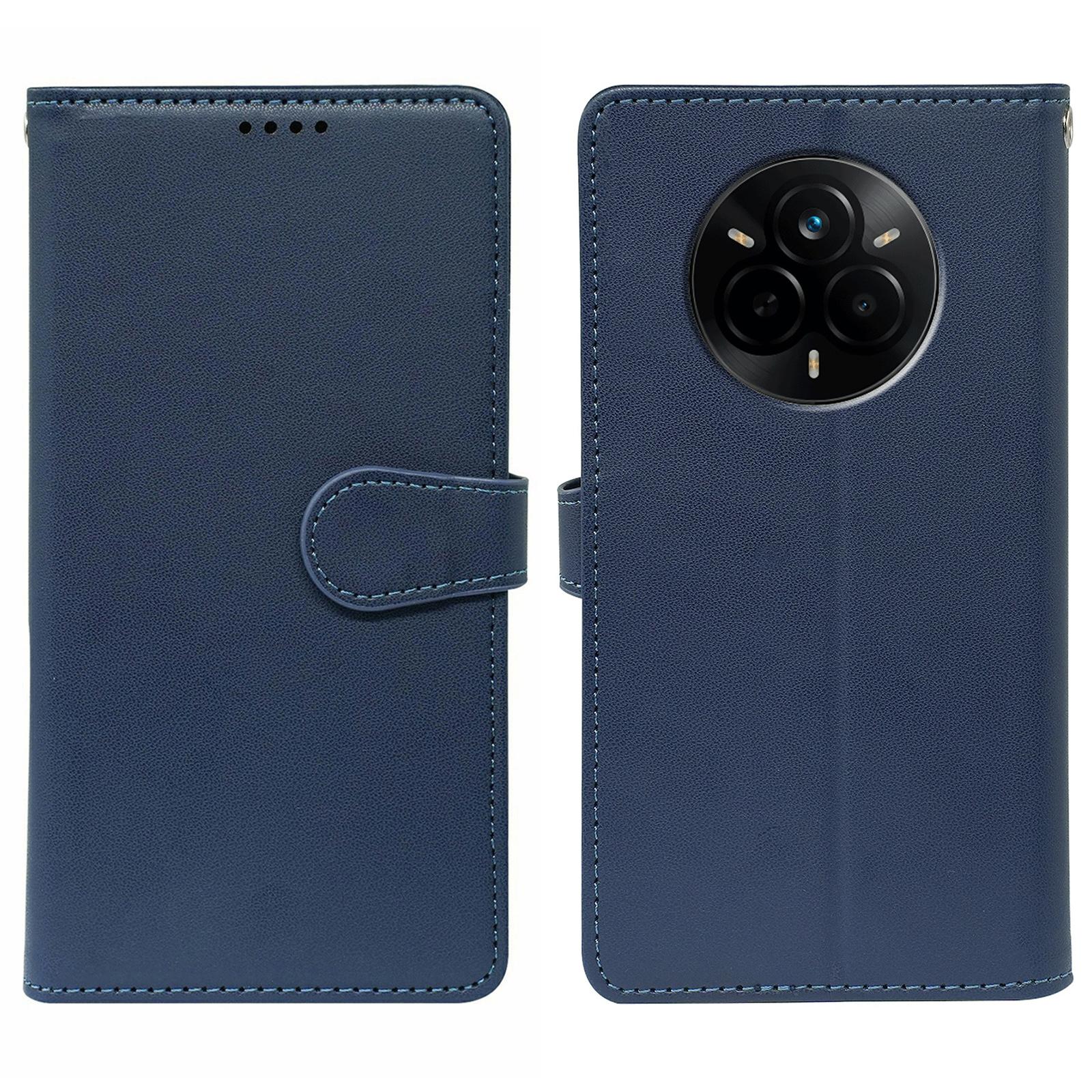 

Чехол для Realme 14 Pro 5G с 9 отделениями для карт, подставка из ПУ кожи, чехол для телефона Blue