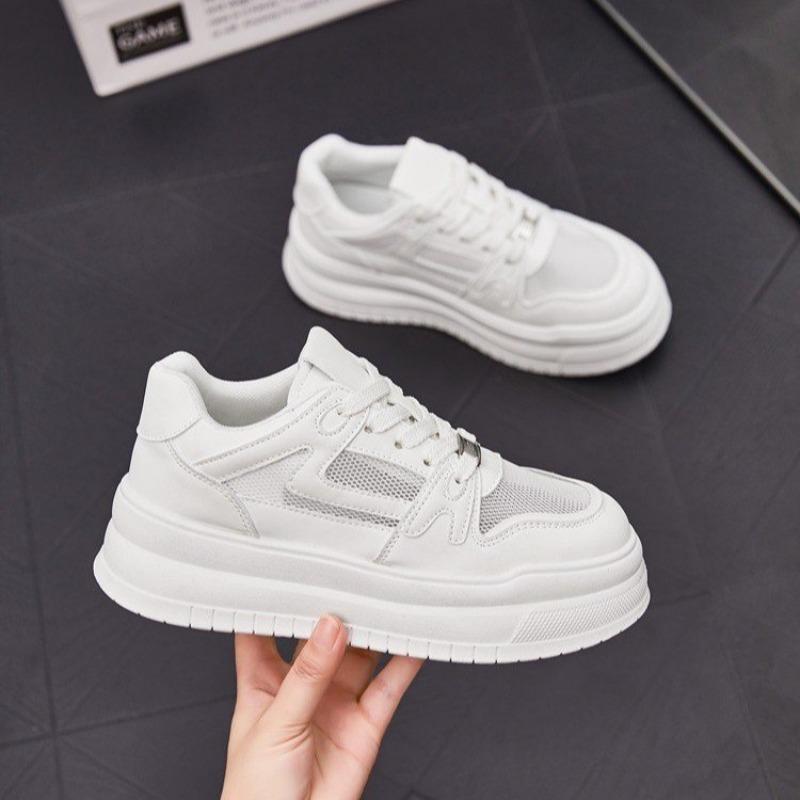

Thick-soled casual pearlescent white board shoes cm height-increasing white shoes women s spring versatile sports shoes 40