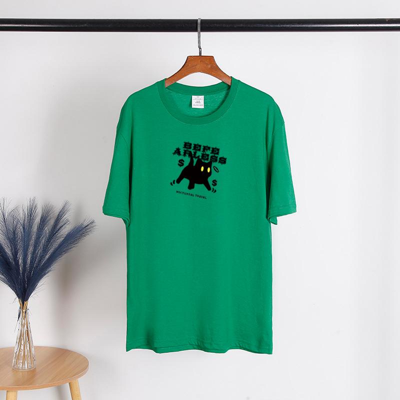 Cat Animal Pet Love Style Clothes Summer Female T-shirts Short Sleeve Ladies Print Fashion Women's Clothing Graphic Tee