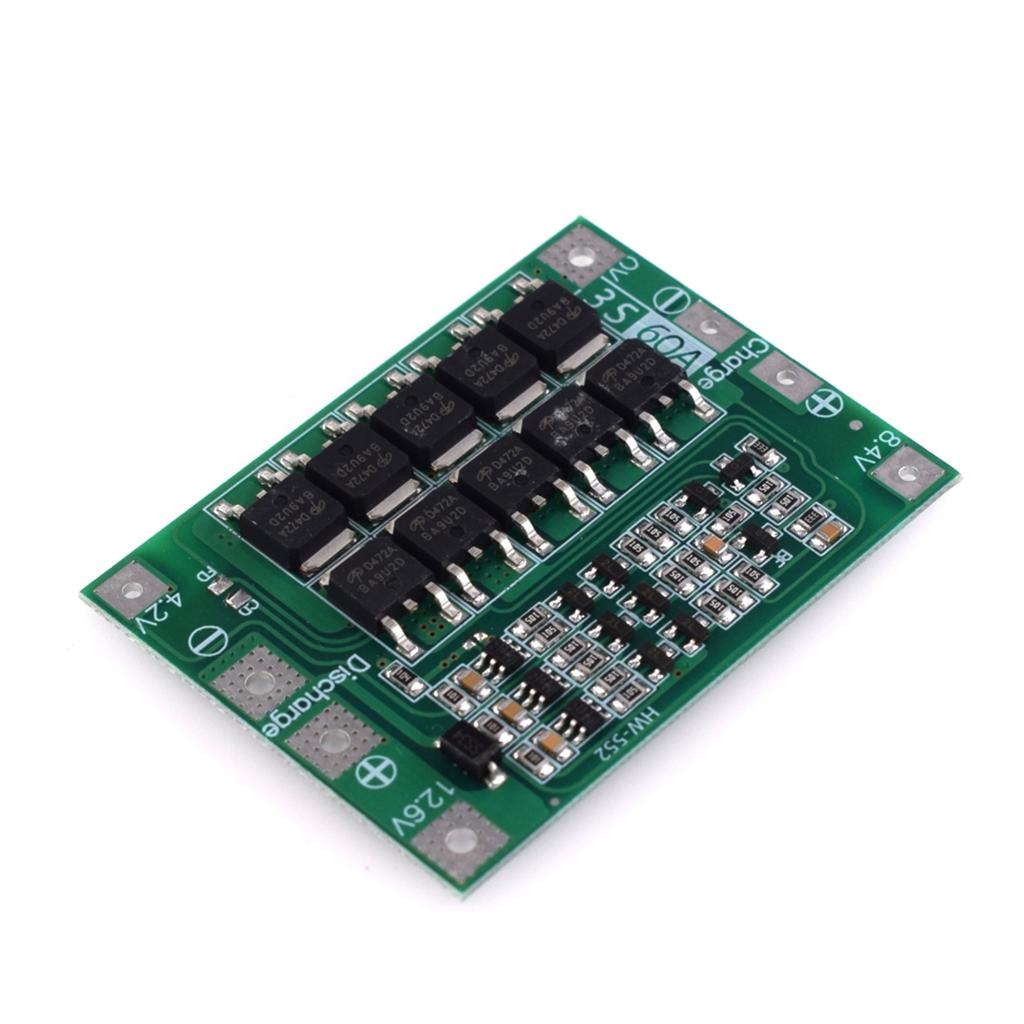 3S 60A Li-ion Cell Protections Board Enhance Version Lithium Batterys BMS Integrated Circuits