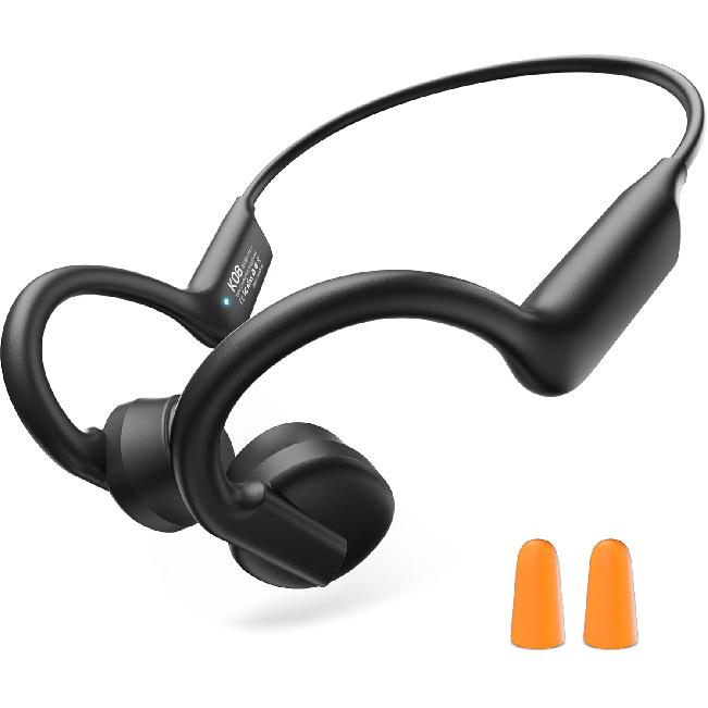 Bluetooth Bone Conduction Open Ear Headphones, 2025 New Bluetooth 5.3 Wireless Sports Earbuds with Mic, 12HRS Playtime IPX5 Waterproof Earphones for