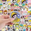 50Sheets/Set Cute Labbubu Stickers For Kids Cartoon Bubble Matt Graffiti Sticker